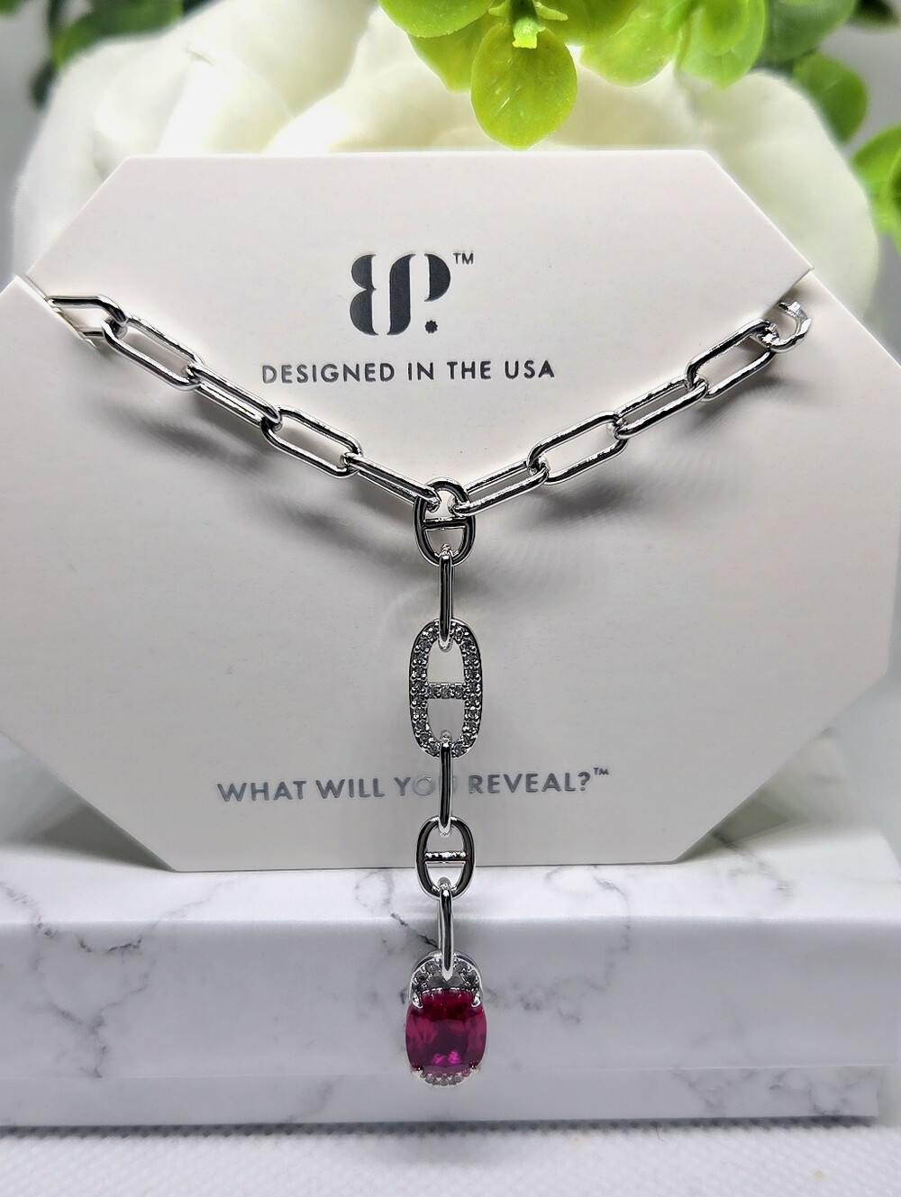 BP July 2025 B-day Collection - Lab Created Ruby On Rhodium Plating